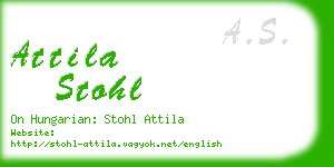 attila stohl business card